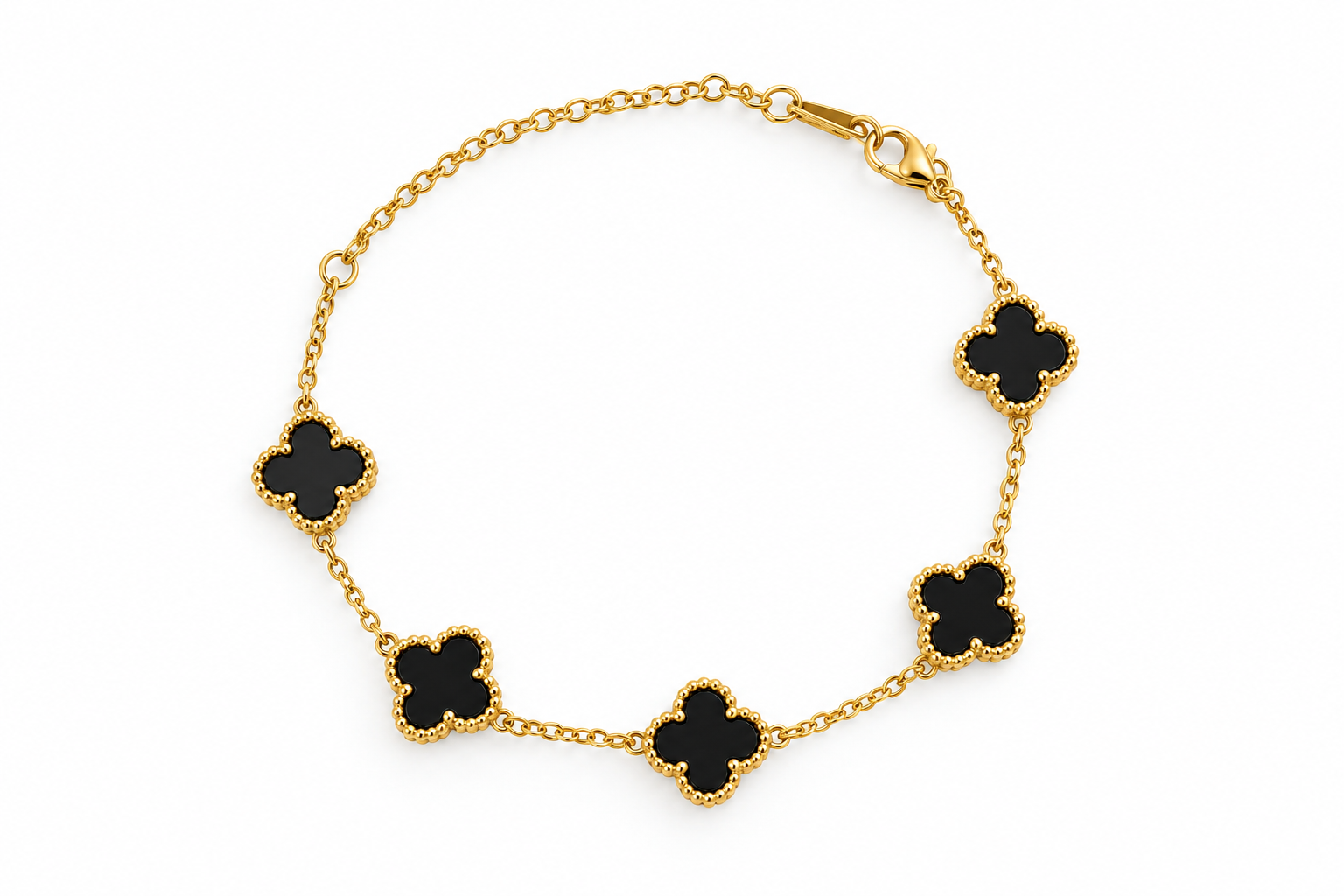 Solitaire Clover Charm Bangle Thumbnail 2