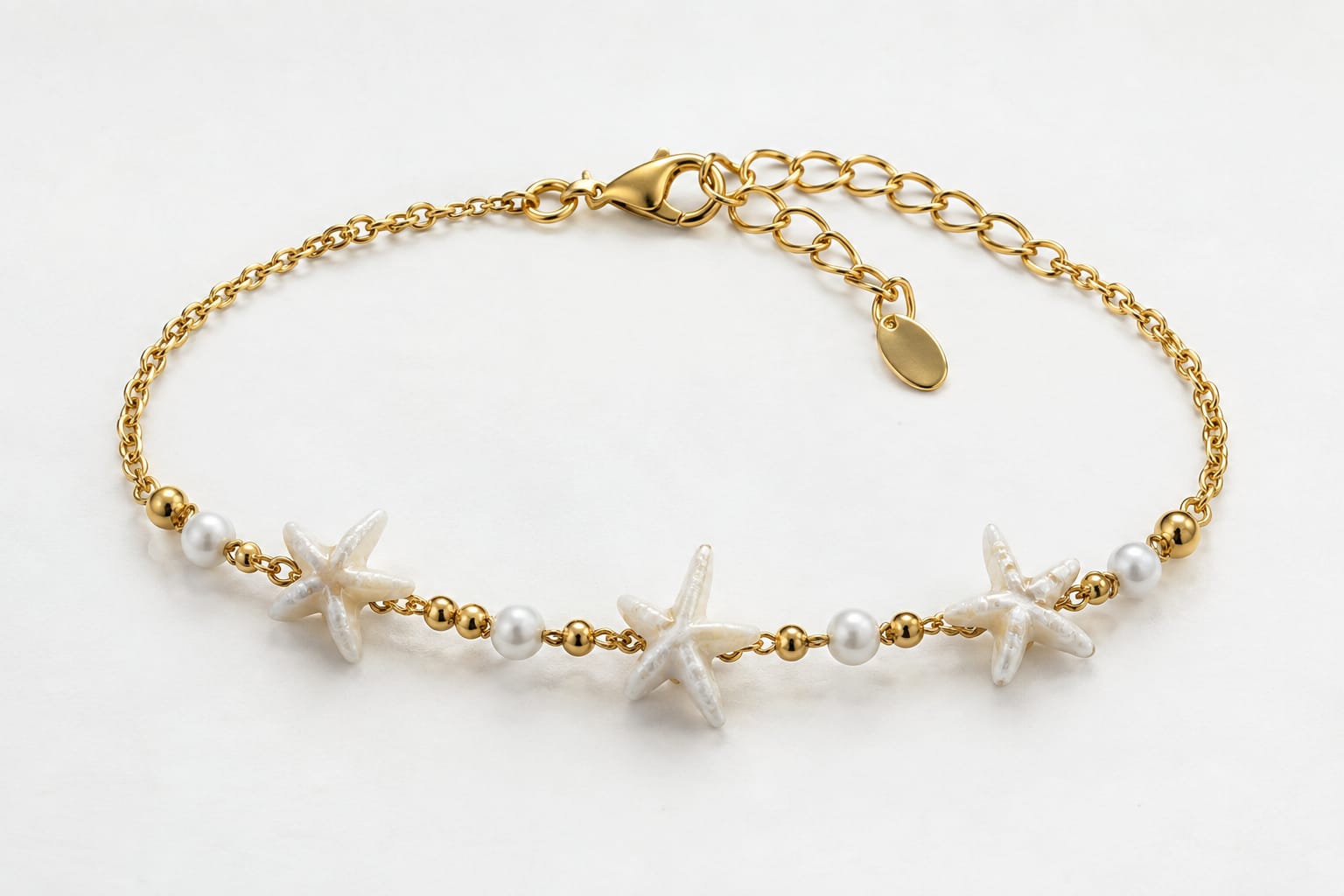 Starfish Pearl Charm Bracelet Thumbnail 2