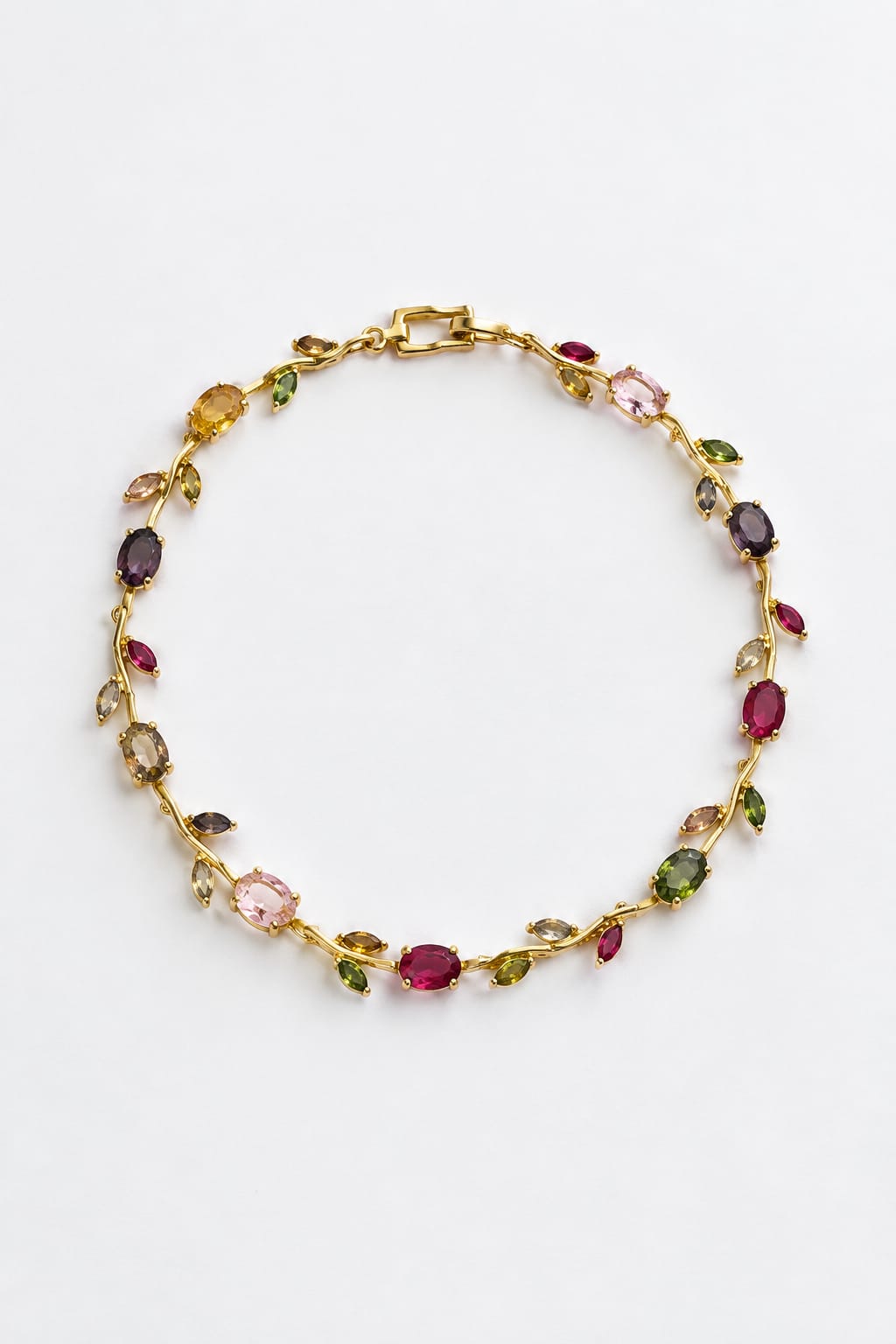 Malachite Clover Beaded Station Bracelet Thumbnail 2