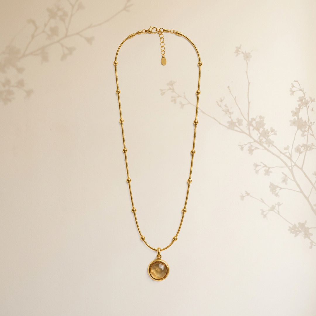 Amber Medallion Locket