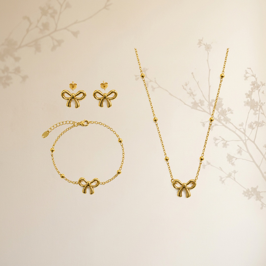 Golden Ribbon Bow Complete Suite